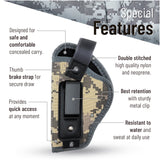 IWB Gun Holster by PH - Concealed Carry Soft Material | Color: Camo | Fits M&P Shield 9mm.40.45 Auto/ Glck 19 26 27 29 30 33 42 43 / Rug LC9, LC380 | Springfield XDs Hellcat