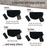 IWB Gun Holster By PH - Concealed Carry Soft Material | Suede Interior | Fits all firearms S&W M&P Shield 9mm / .40 | 1911 Models | Taurus PT111 G2 | Sig Sauer | Glock 19 17 27 43 Large and Small Size