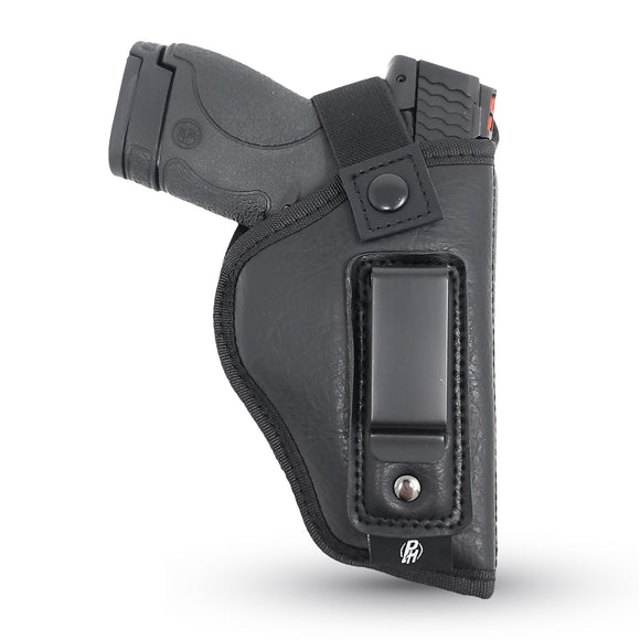 IWB Gun Holster by PH - Concealed Carry Soft Material | Soft Interior | Fit M&P Shield 9mm.40.45 Auto/ Glock 19 26 27 29 30 33 42 43 / Rug LC9, LC380 | Taurus Slim, PT111 G2 | Springfield XDs Hellcat