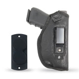 Combo IWB Gun Holster + Magnet - by PH | Concealed Carry Soft Material | PU Leather | Soft Interior | Fits Glock 17 19 23 25 32 38 | Sig Sauer P320 | Springfield XDS 4", XDE - Popular Holsters