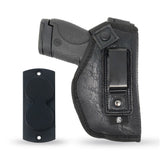 Combo IWB Gun Holster + Magnet - by PH | Concealed Carry | PU Leather | Soft Interior | Fits M&P Shield 9mm.40.45 Auto/Glock 26 27 29 30 33 42 43 / Ruger LC9, LC380 | Taurus Slim, PT111